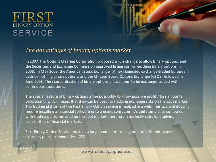 First binary option service review